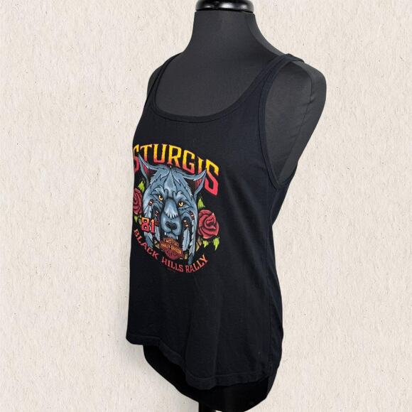 Harley-Davidson Sturgis Black Hills‎ Rally 2021 Tank Top Women’s Size M Grunge - Picture 3 of 8